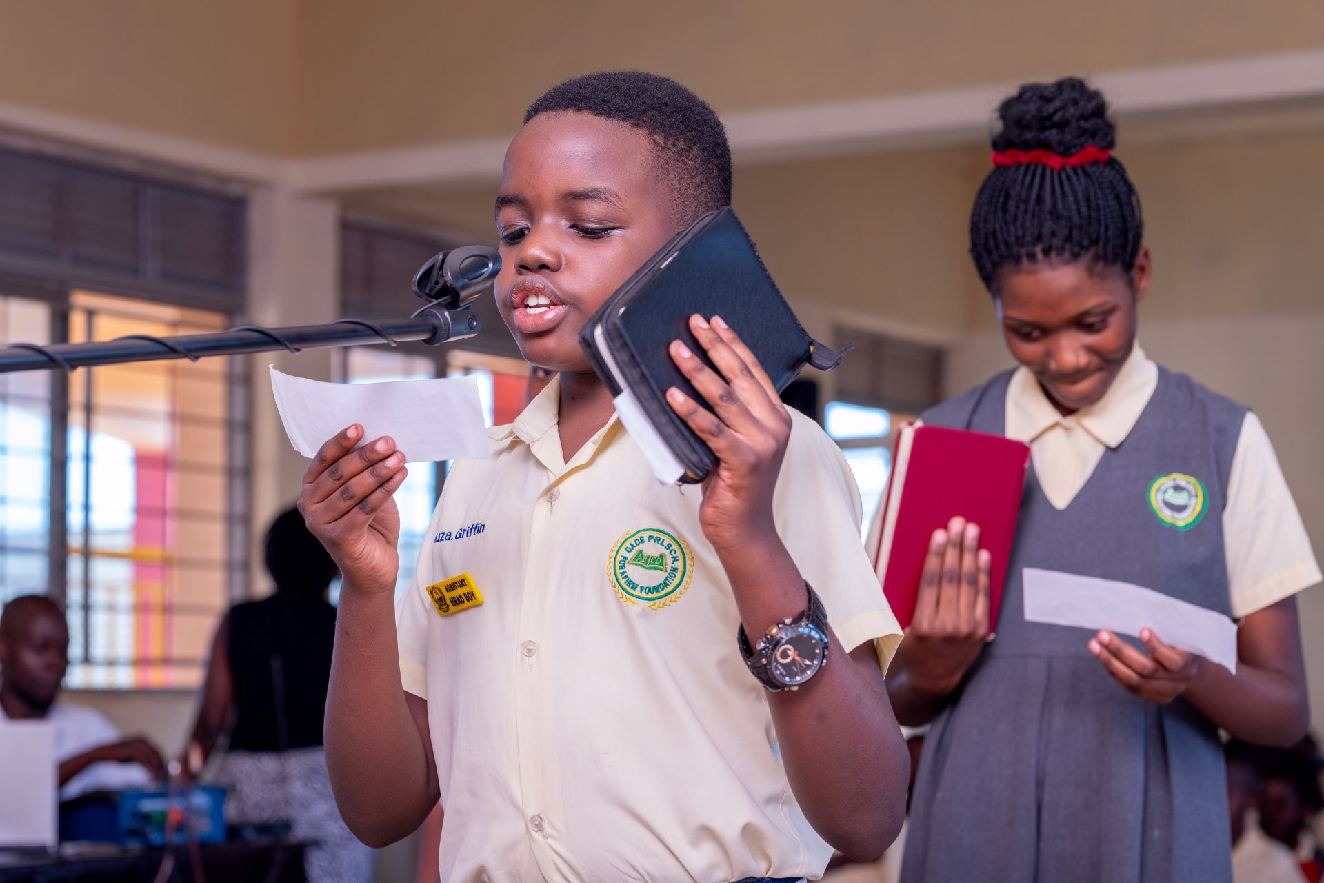 Assistant Head Boy swearing in